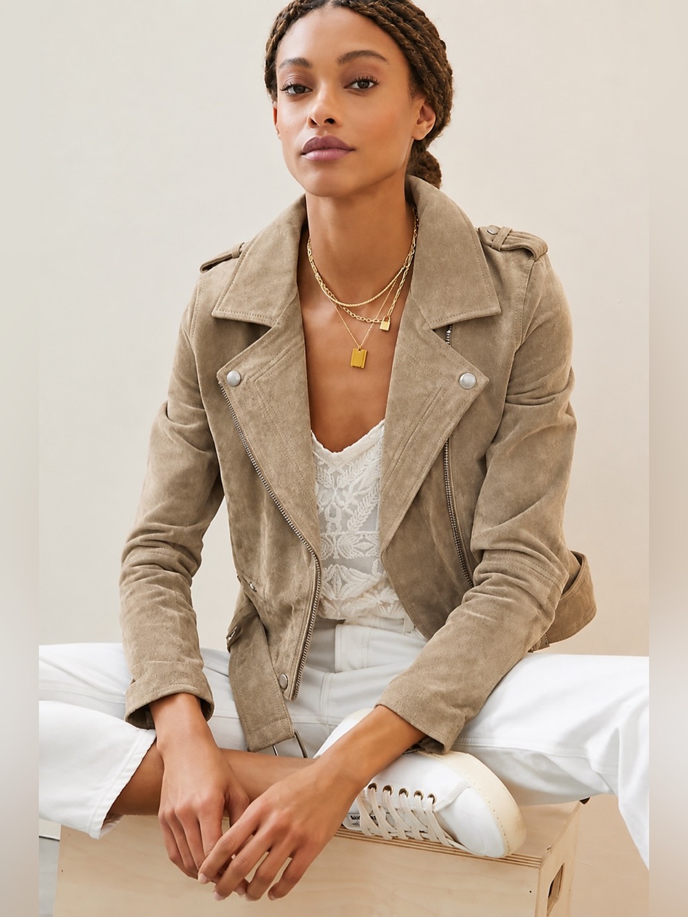 BLANKNYC 100% Suede Moto Jacket